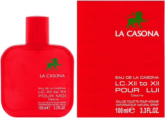 LA CASONA Desire Red Eau de Parfum, 100 ML Unisex Fragrance